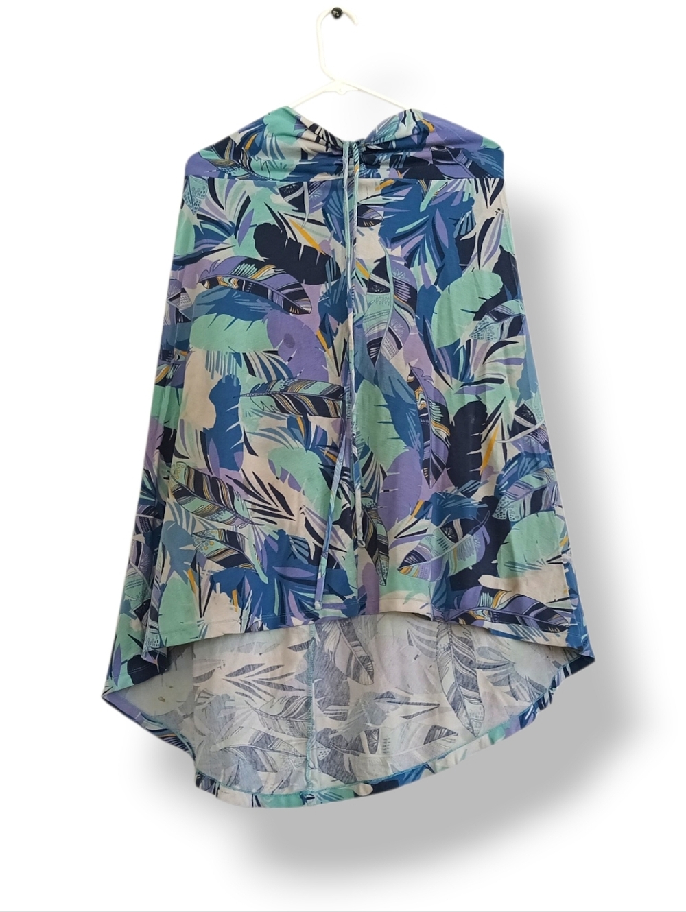 Patagonia Tropical Skirt Teal Green Purple Leaf Print Casual Medium
